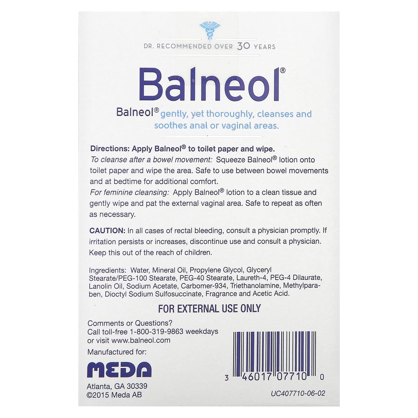 Balneol Hygienic Cleansing Lotion Packets, 20 Count