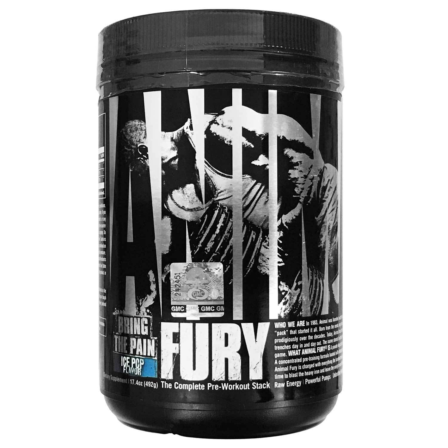 Animal Fury - Pre Workout Powder Supplement for Energy and Focus - 5g BCAA