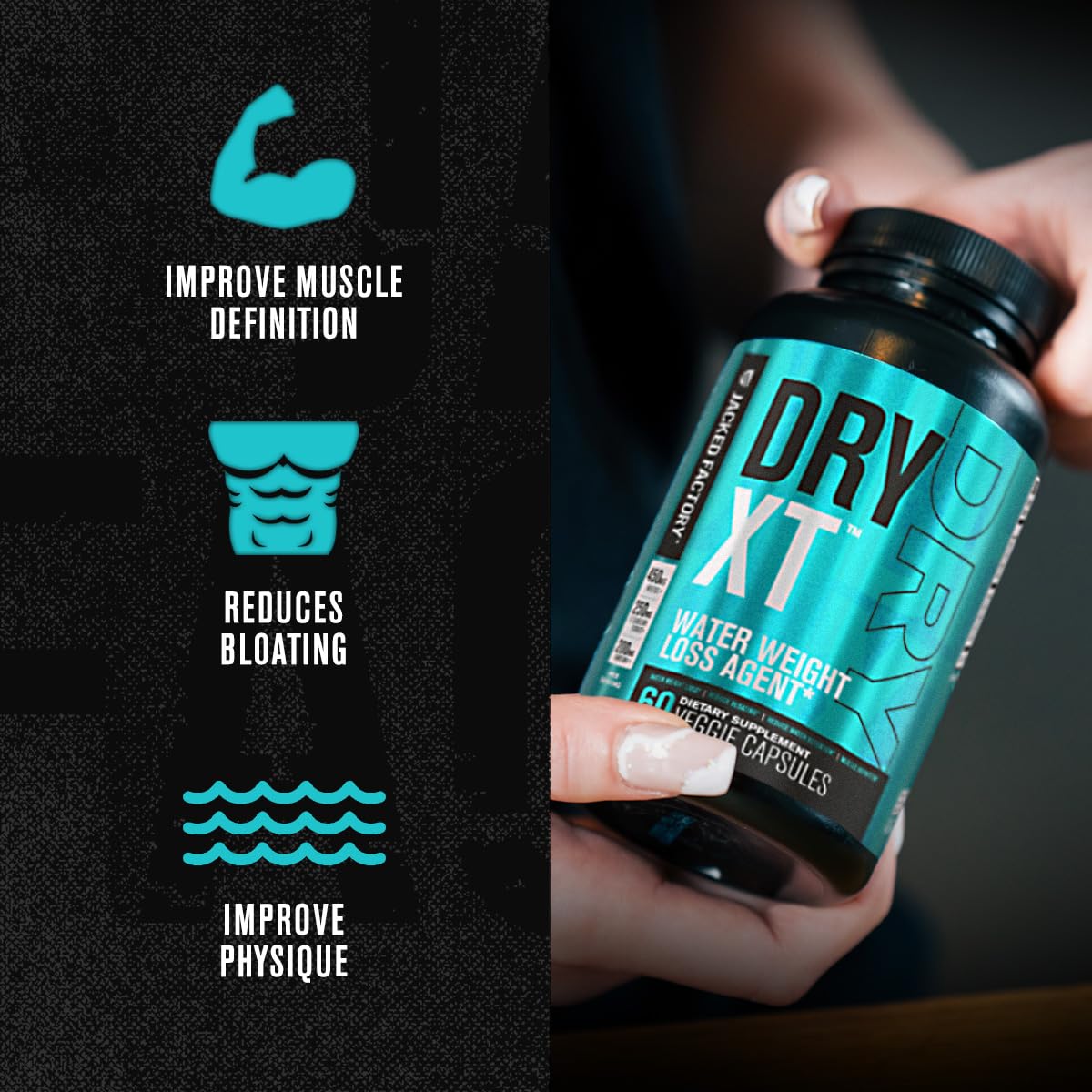 Jacked Factory Dry-XT Water Weight Loss Diuretic Pills - Natural Supplement