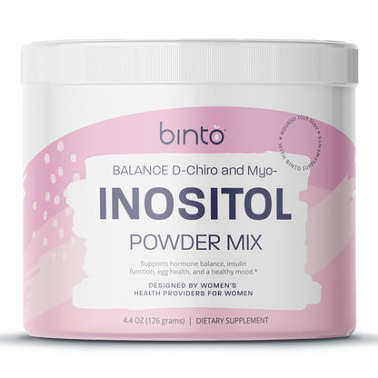 Binto Inositol Powder Mix | 60-Day Supply | 40:1 Ratio of Myo and D-Chiro Inositol 