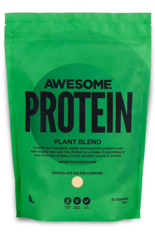 Chocolate Salted Caramel Awesome Protein Powder by Ben Coomber | 1kg Vegan Organic Flavoured Protein
