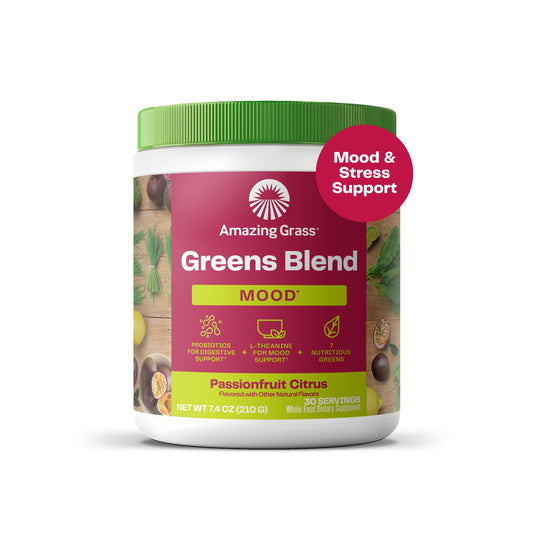 Amazing Grass Greens Blend Mood: Super Greens Powder Smoothie Mix for Mood, Relaxat