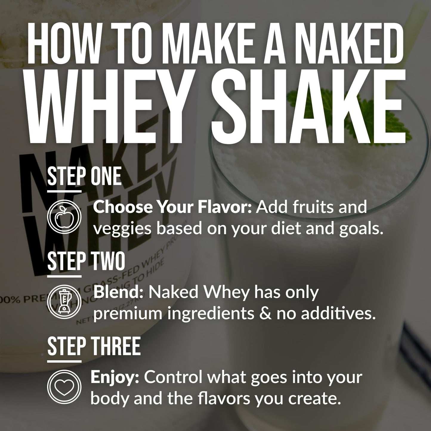 NAKED Whey Double Chocolate Grass Fed Whey Protein Powder, No GMO, No Soy