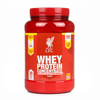 LFC Whey Protein Powder Strawberry Flavour 908g 15.5g Naturally-Occurring BCAAs 21g Protein