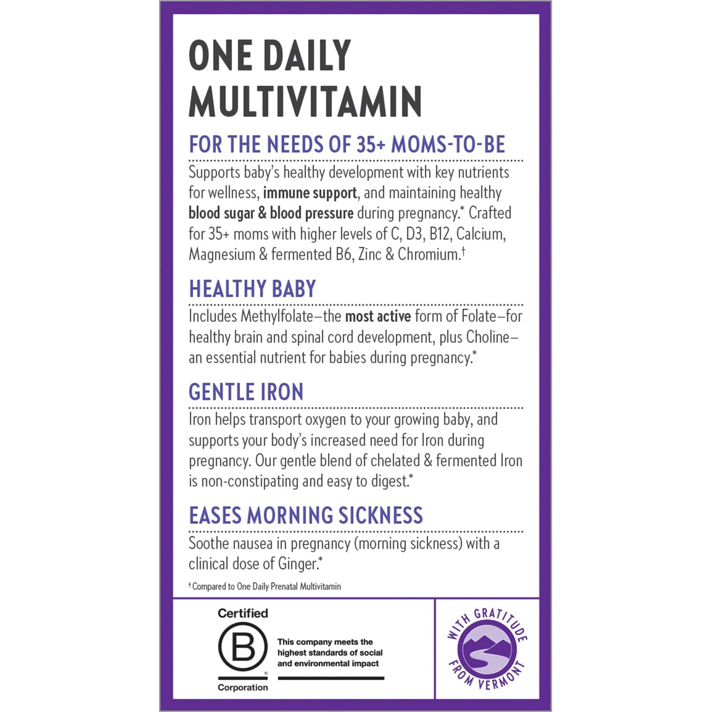 New Chapter Prenatal Vitamins, One Daily Prenatal Multivitamin Enhanced for Age 35+ with Methylfolate