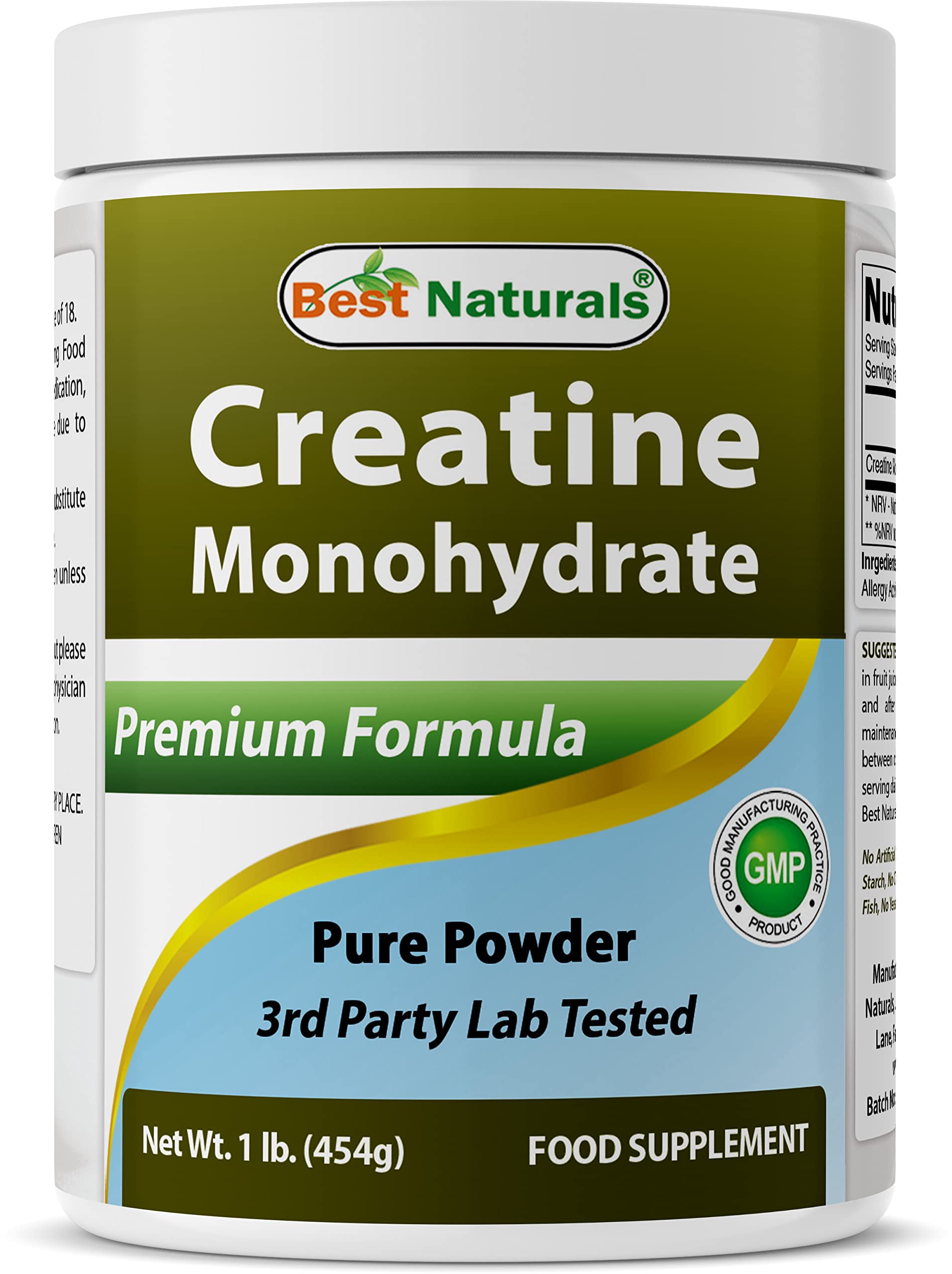 Best Naturals Creatine Monohydrate 1 Lb Pure Powder (1 LB (Pack of 1))