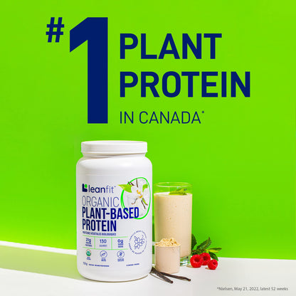 LeanFit Organic Plant-Based Protein, Natural Vanilla Flavor, 21g Vegan Protein, 19 Servings