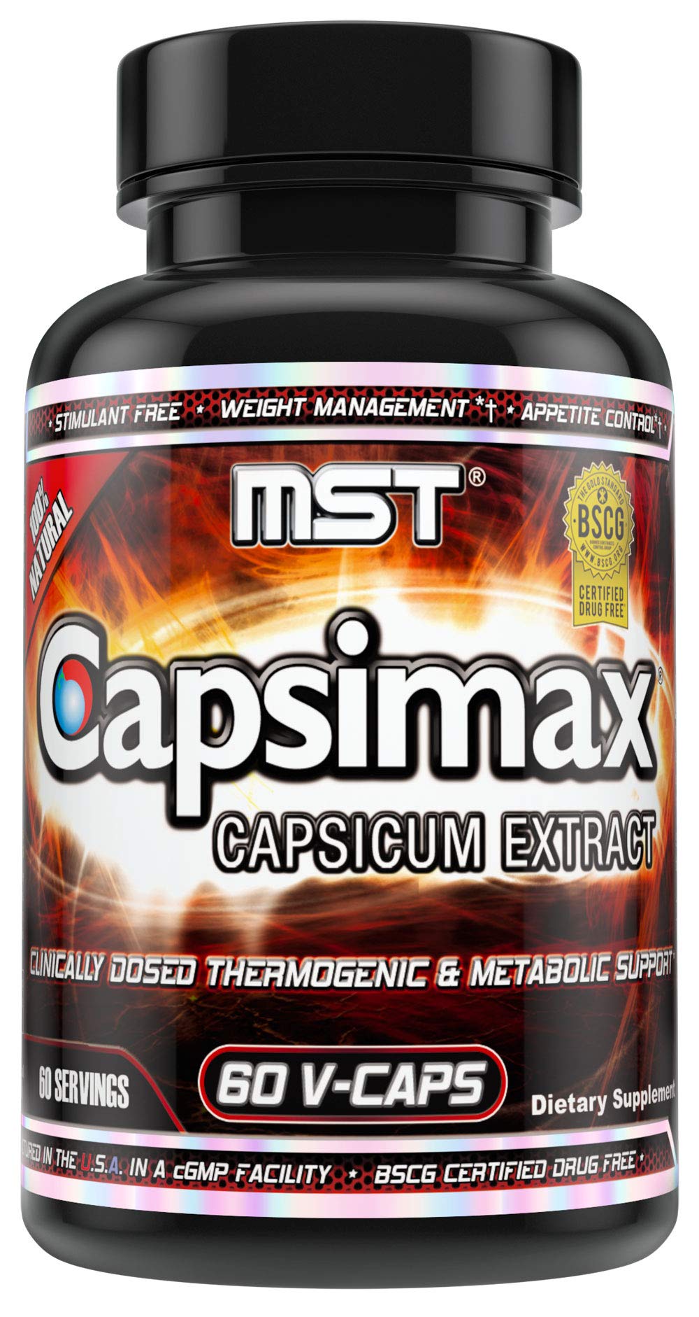 MST Capsimax Supplement 100mg V Capsules, 60 Servings Clinically Dosed Weight Management