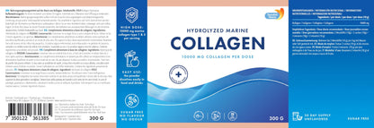 100% Marine Collagen Powder 300g I Pure Hydrolyzed Collagen Powder (Type I & III)