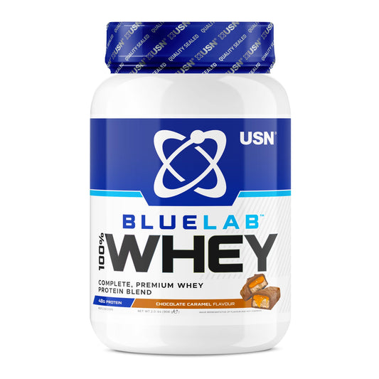 USN Blue Lab Whey Protein Powder: Chocolate Caramel - Whey Protein 908g