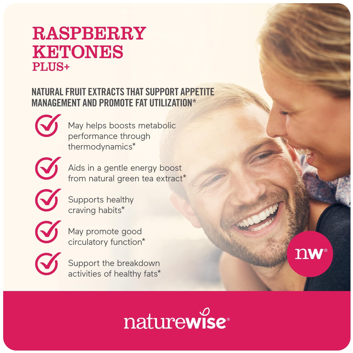 NatureWise Raspberry Ketones Plus - Advanced Ketones in Raspberry Blend Supports Antioxidant