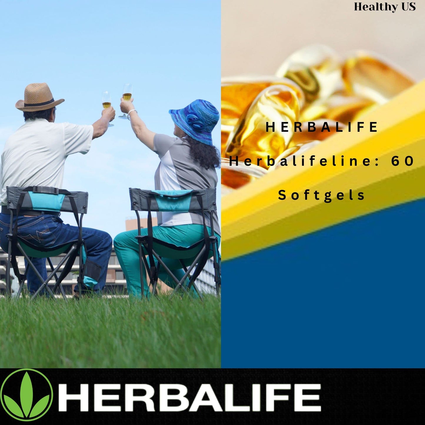 Herbalife Herbalifeline: 60 Softgels with Vitamin E, Marine Lipid Complex, Omega-3 Fatty