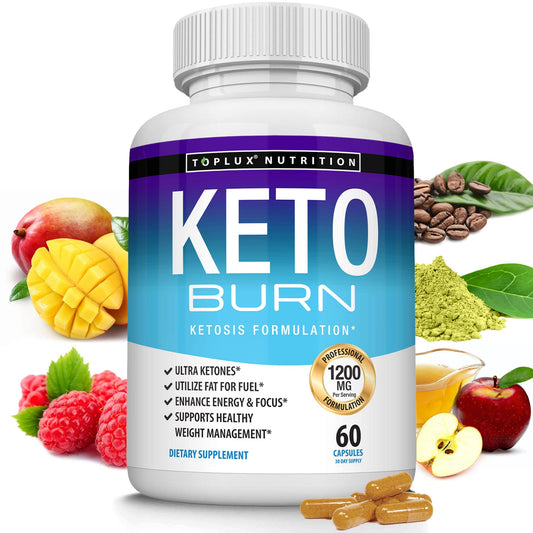 Toplux Keto Burn Pills Ketosis Weight Loss - 1200 Mg Ultra Advanced Natural Ketogenic