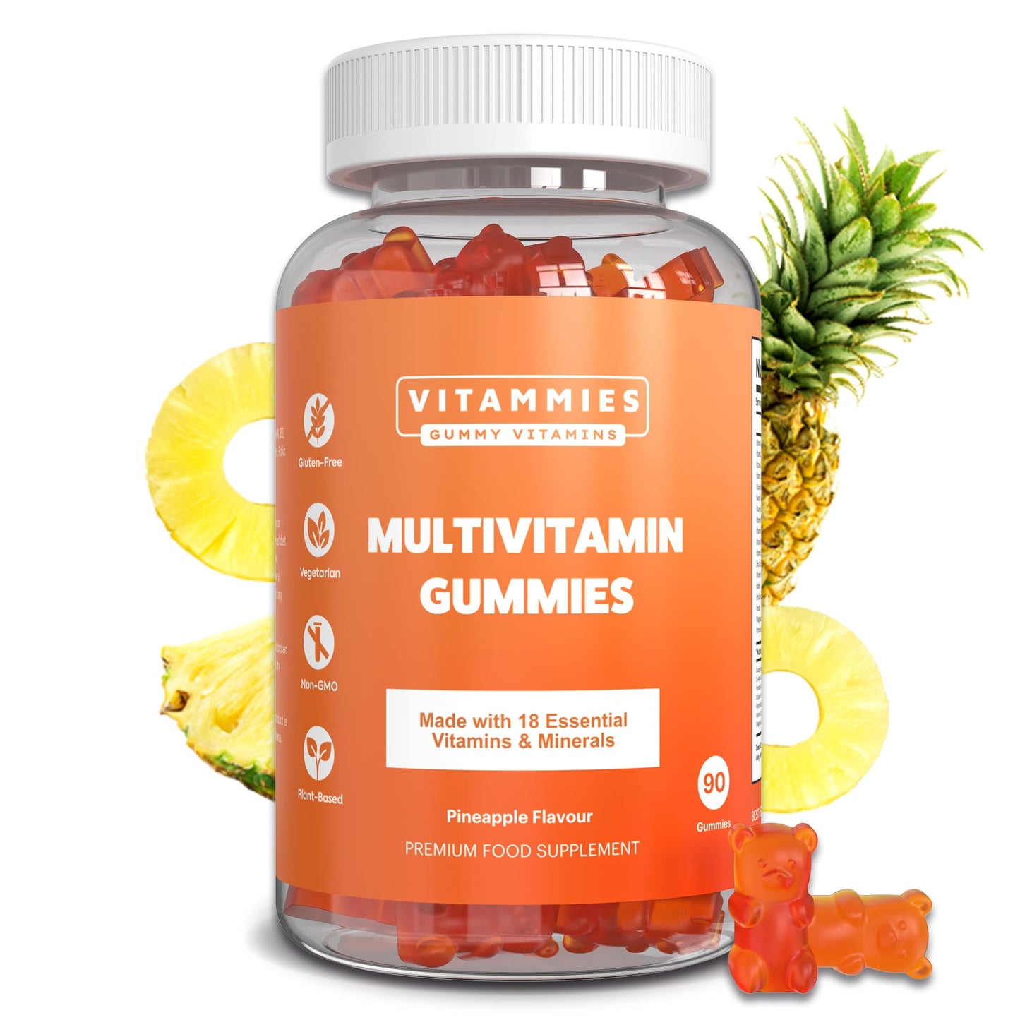 Multivitamin Gummies for Women & Men - 3 Months Supply - 18 Multivitamins & Minerals 