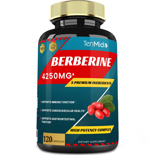 Berberine Extract Capsules 4250mg, 4 Months Supply & Ceylon, Milk Thistle, Turmeric