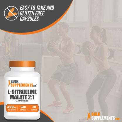 BULKSUPPLEMENTS.COM L-Citrulline Malate Capsules - Citrulline Malate 3000mg