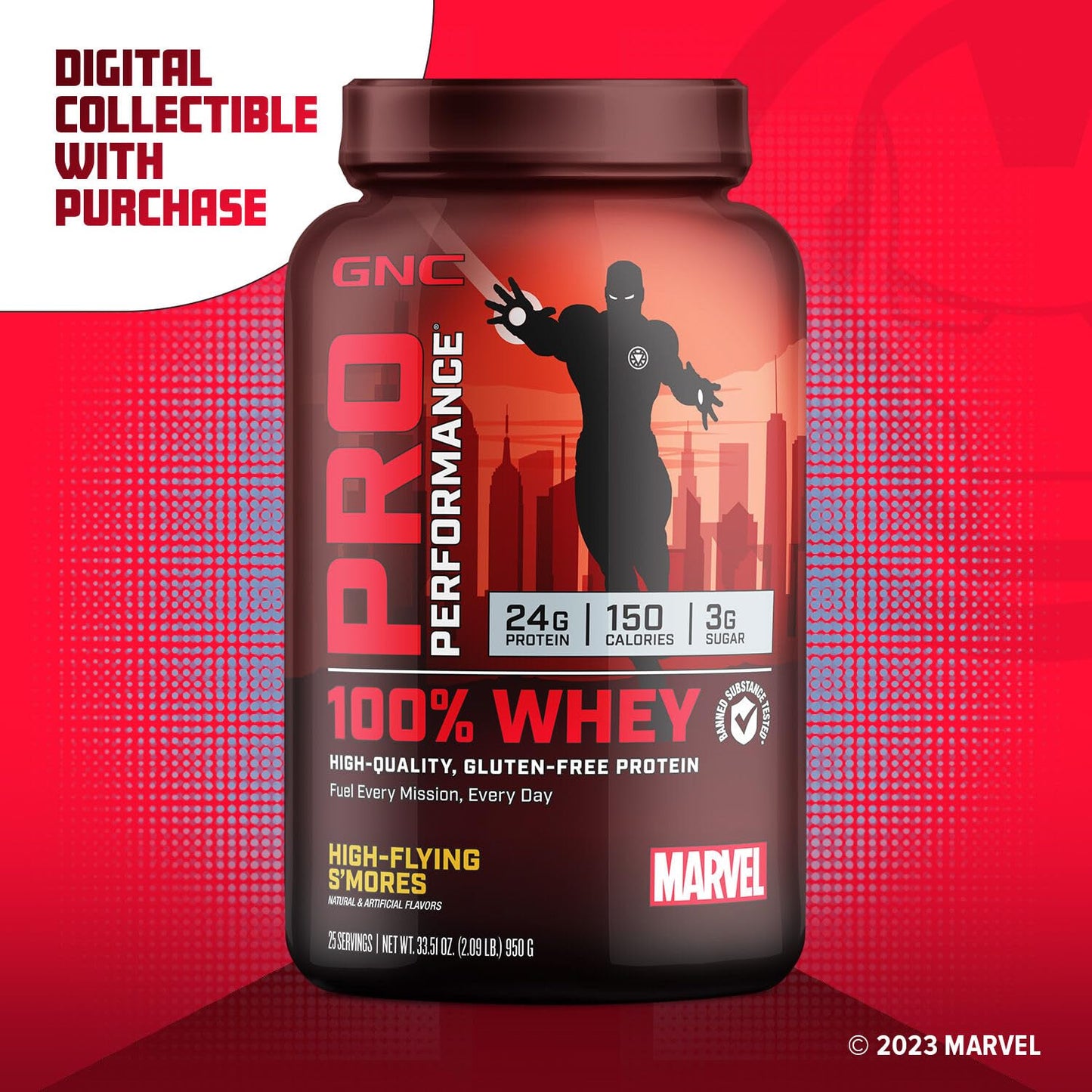 GNC Pro Performance 100% Whey - Marvel: High-Flying S'Mores - 25 Servings