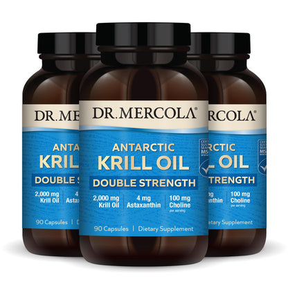 Dr. Mercola Krill Oil Double Strength, 90 Servings (270 Capsules), Dietary Supplement