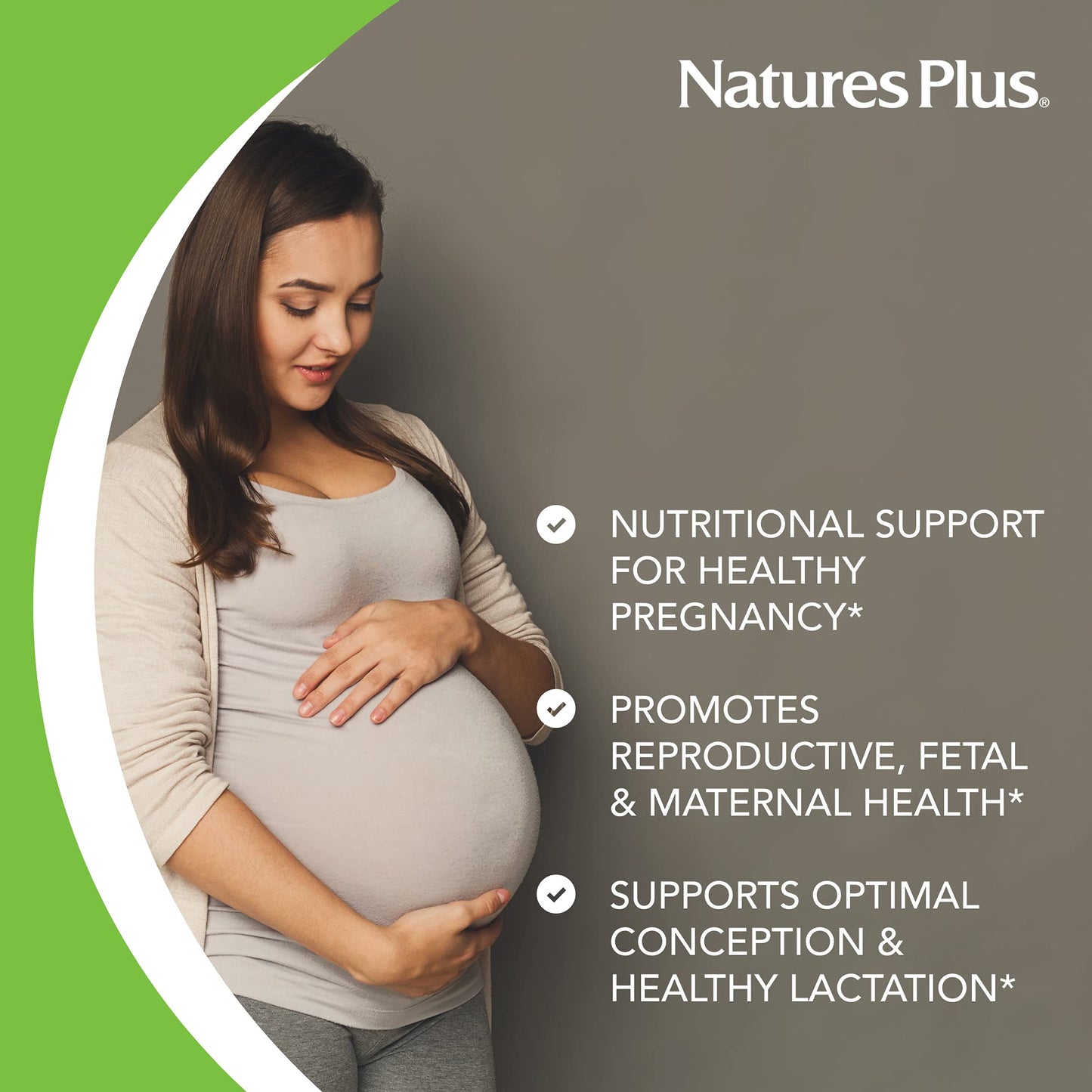 NaturesPlus Source of Life Garden Certified Organic Prenatal Multivitamin - 90 Vegan Tablets