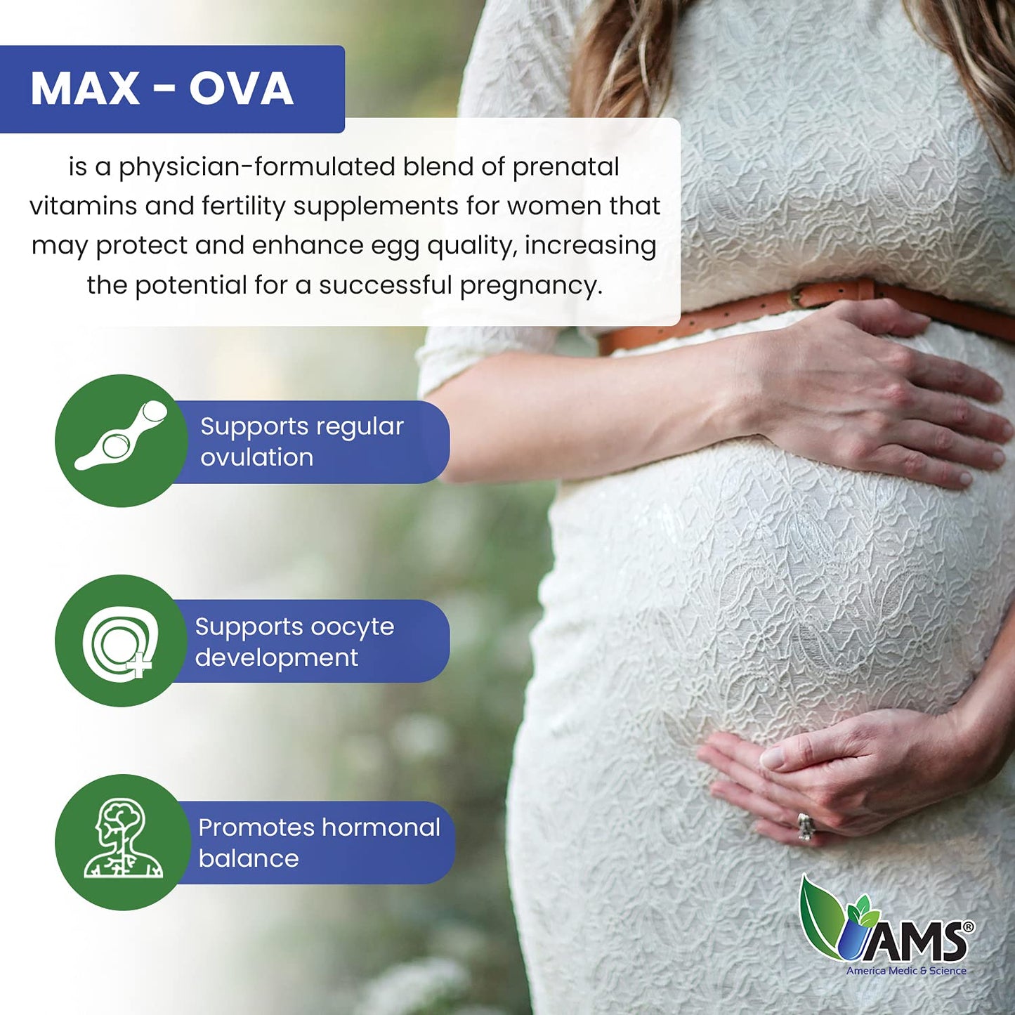 America Medic & Science OVA-Max Prenatal Vitamins for Women