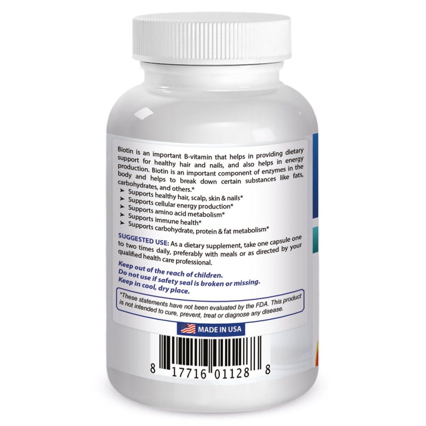 Best Naturals Maximum Potency Biotin 10,000 Mcg for Healthier and Longer Hair Growth