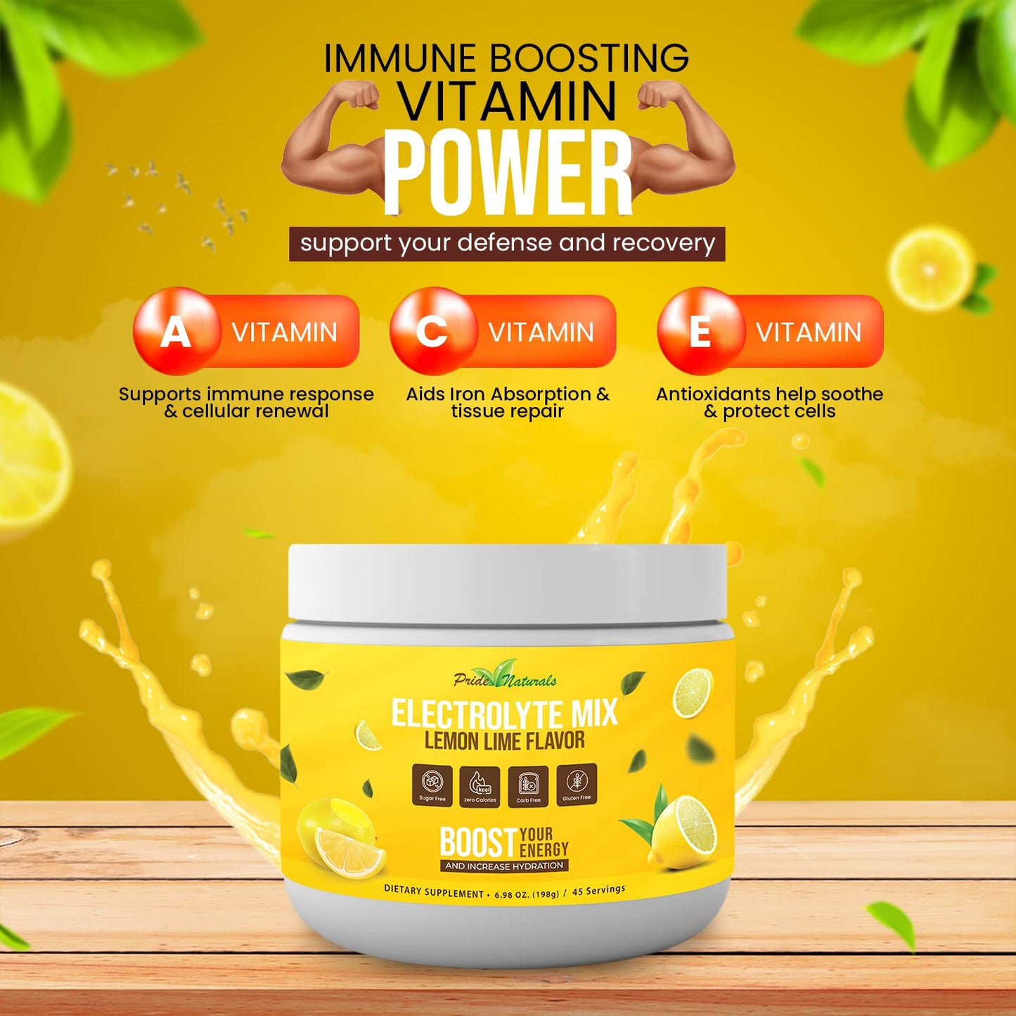 Electrolyte Powder - Refreshing Workout Recovery Electrolytes, Sugar Free, Gluten Free