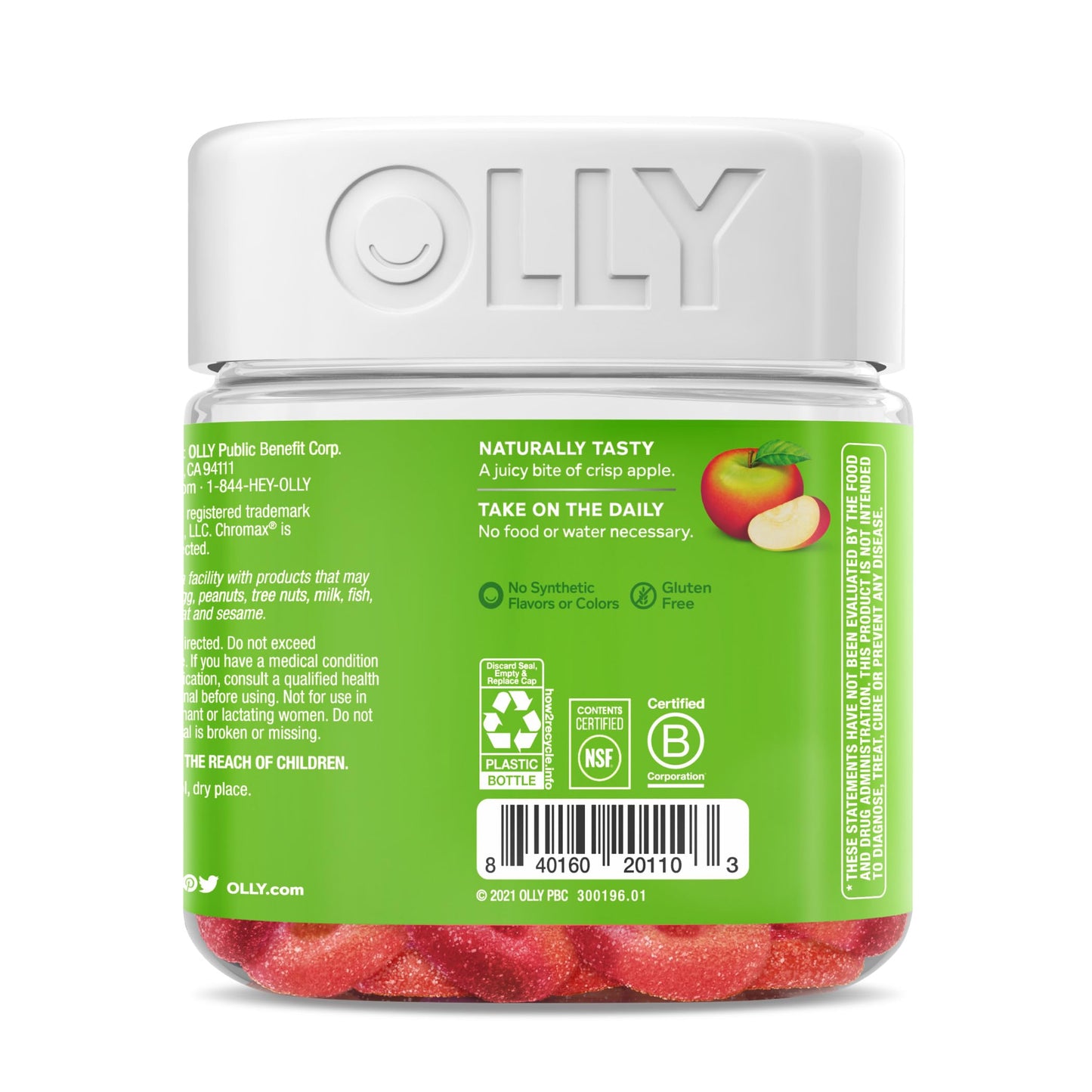 OLLY Metabolism Gummy Rings, Apple Cider Vinegar, Vitamin B12, Chromium, Energy