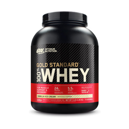 Optimum Nutrition Gold Standard 100% Whey Protein Powder, Vanilla Ice Cream & Microniz