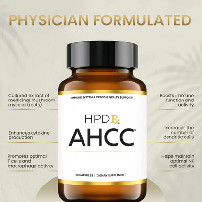 HPD Rx Premium AHCC & Shiitake Mushroom 1100 mg per Serving Supplement