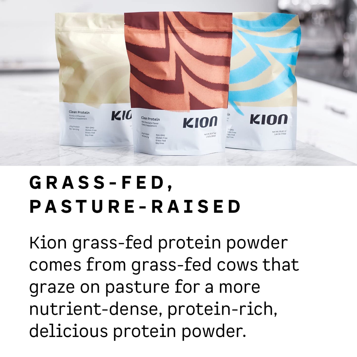 Kion Clean Protein | Grass-Fed & Pasture-Raised Whey Isolate Protein Powder