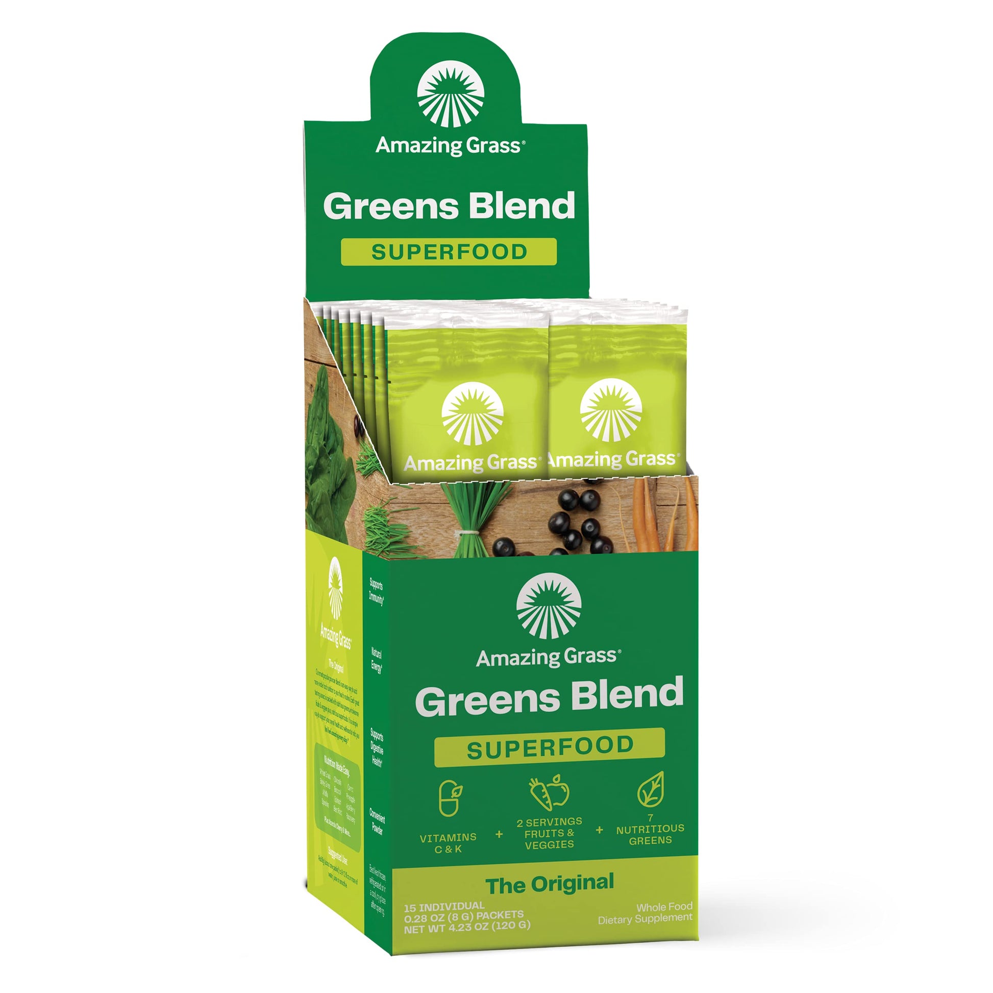 Amazing Grass Greens Blend Superfood: 15 Servings (Packaging May Vary)