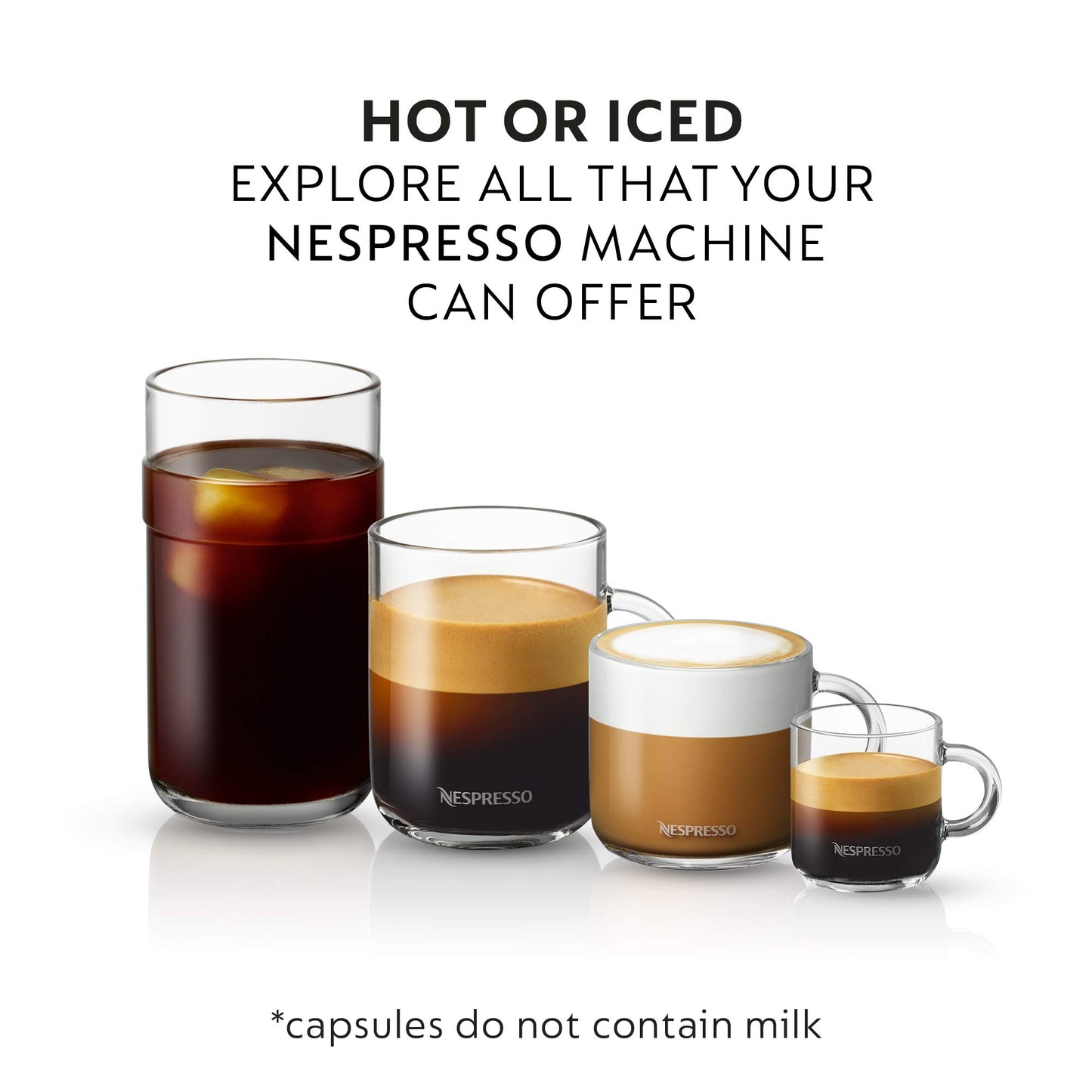 Nespresso Capsules VertuoLine, Intenso, Dark Roast Coffee, 30 Count Coffee Pods