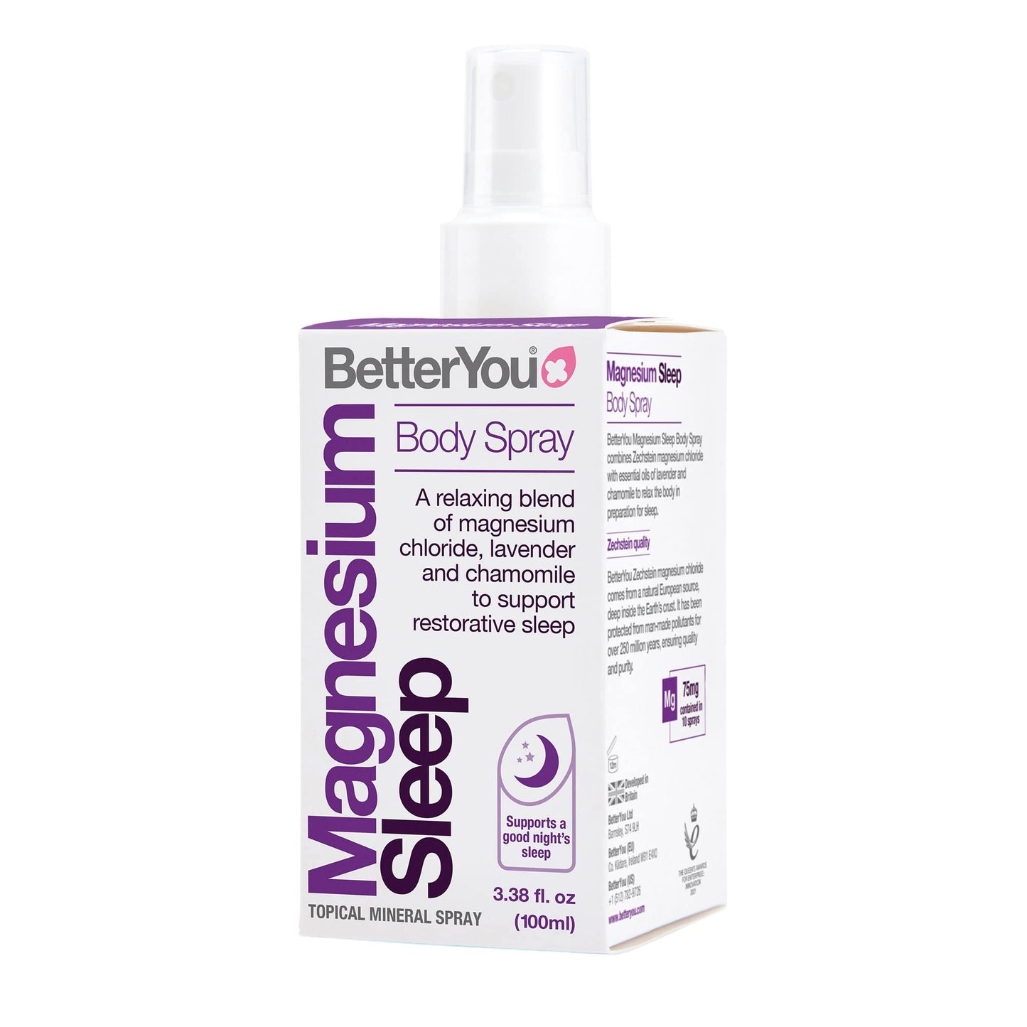 BetterYou Magnesium Sleep Body Spray, Made with Zechstein Magnesium Chloride