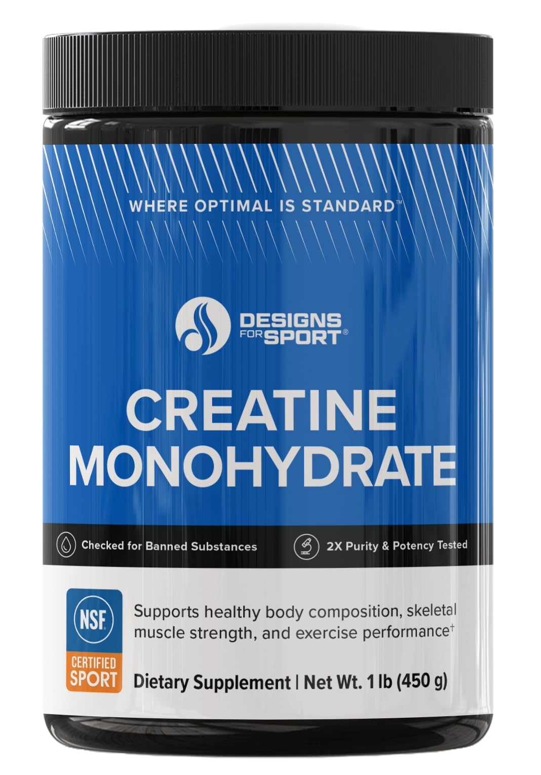 Designs for Sport Creatine Monohydrate Powder - NSF Certified for Sport Creatine 