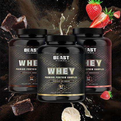 Beast Pharm | WHEY Protein Powder | 2.01kg/67 Servings | Vanilla Ice Cream