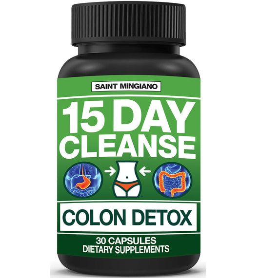 Saint Mingiano 15 Day Cleanse | Colon Detox with Natural Laxative for Constipation & Bloating