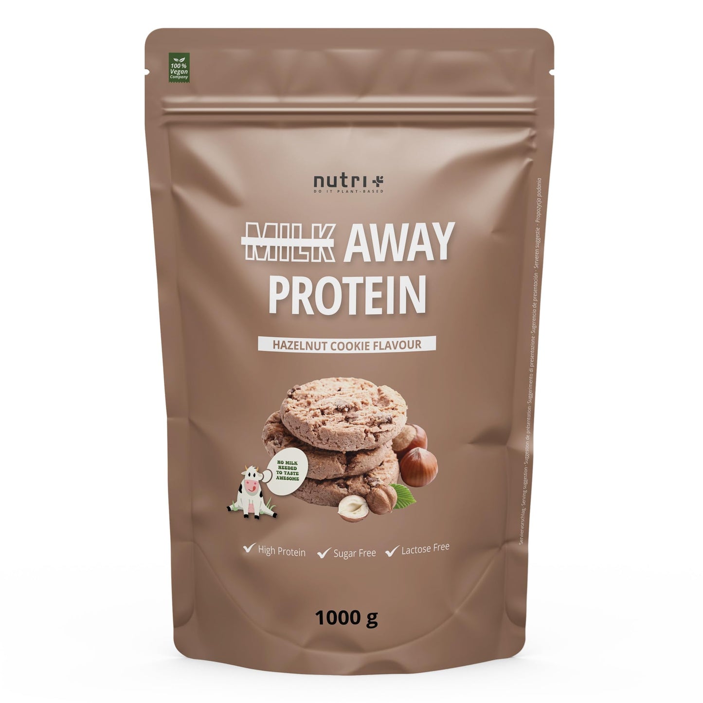 Vegan Protein Powder Hazelnut Cookie - Milk Away Vegan Protein Without Soy 1kg 