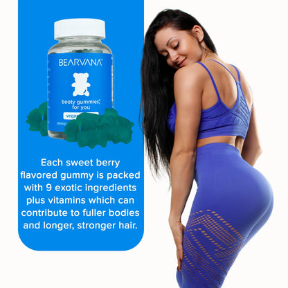 BEARVANA Bum Support Gummies for Women | Workout Enhancement | Berry Flavored