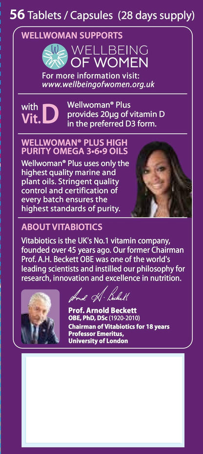 Vitabiotics Wellwoman Plus Omega 3 6 9 - 56 Tablets/Capsules