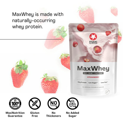 MaxiNutrition - MaxWhey - Whey Protein Powder Strawberry - Low-Fat - Low Sugar