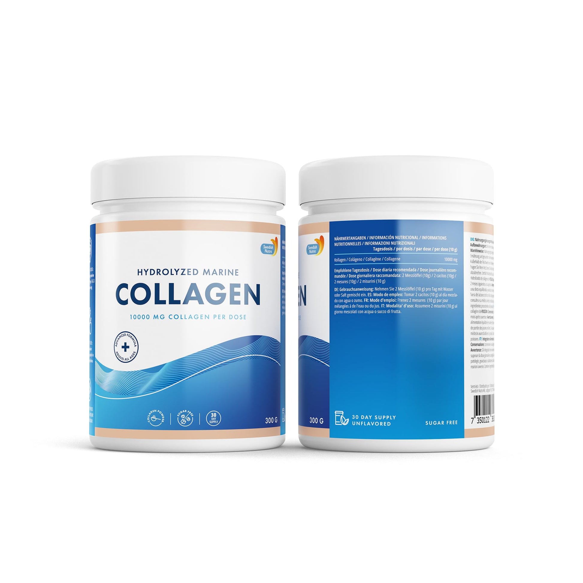 100% Marine Collagen Powder 300g I Pure Hydrolyzed Collagen Powder (Type I & III)