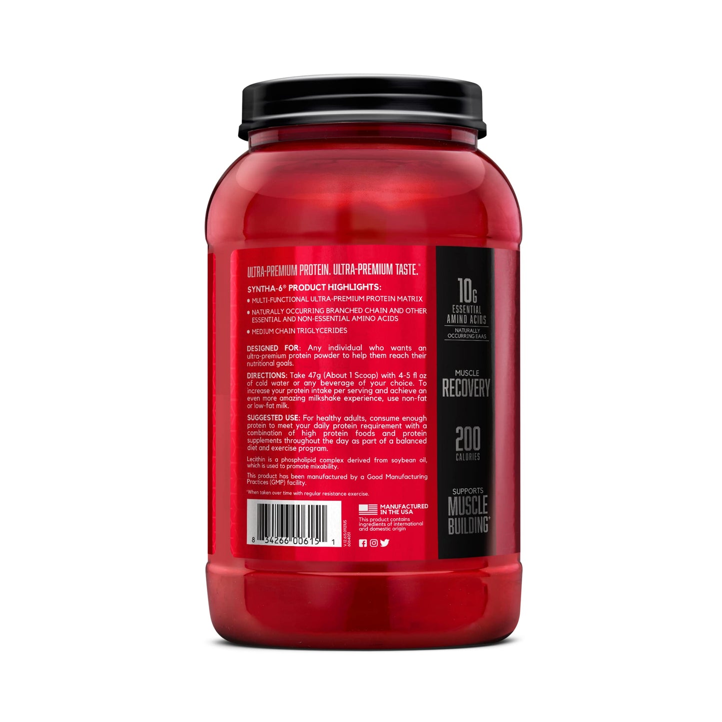 BSN SYNTHA-6 Whey Protein Powder, Strawberry Protein Powder with Micellar Casein