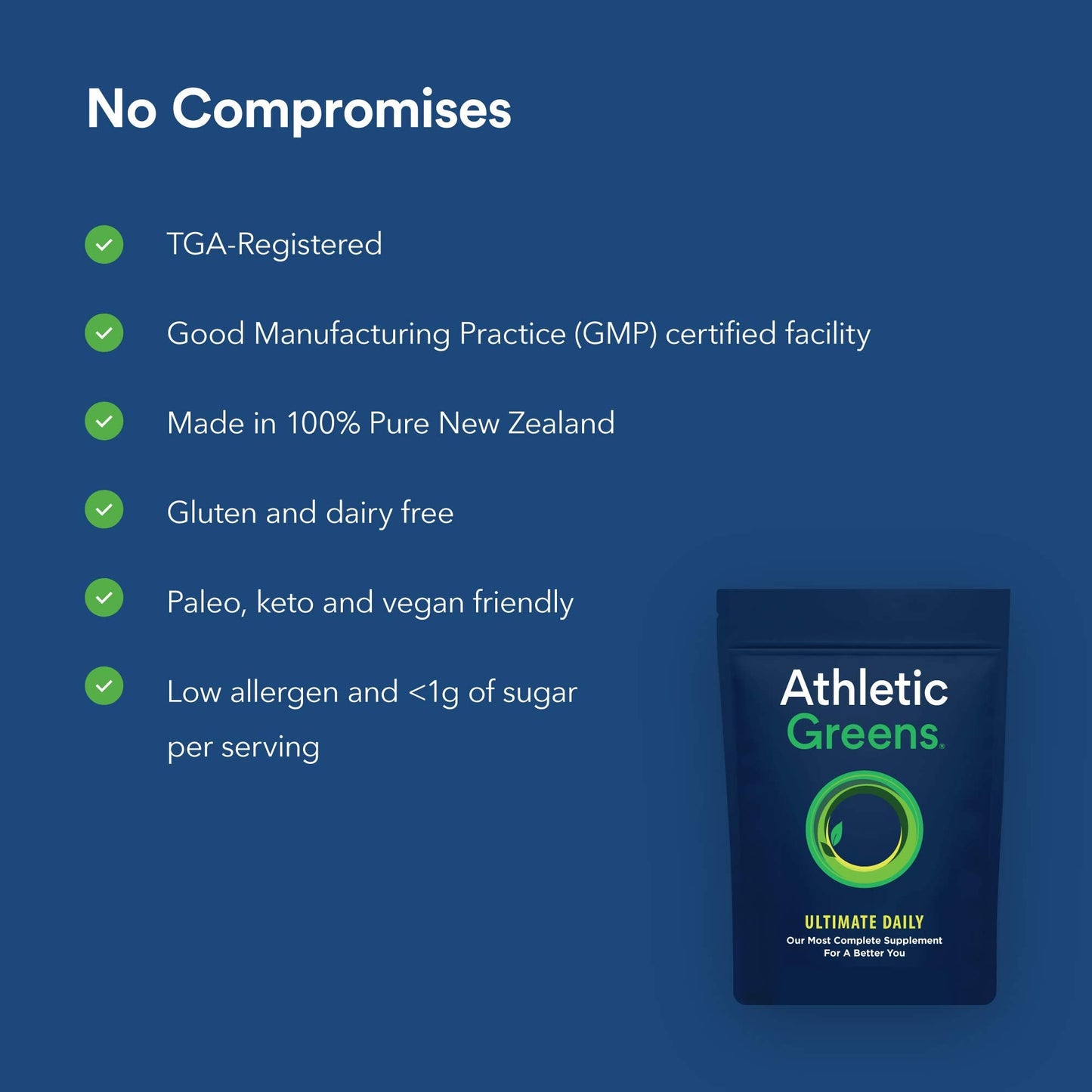 Athletic Greens Ultimate Daily, Whole Food Sourced All in One Greens Supplement