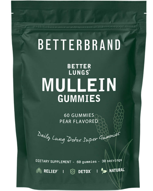 Betterbrand BetterLungs - Daily Respiratory Health Gummies | 1000mg Mullein Leaf herb 