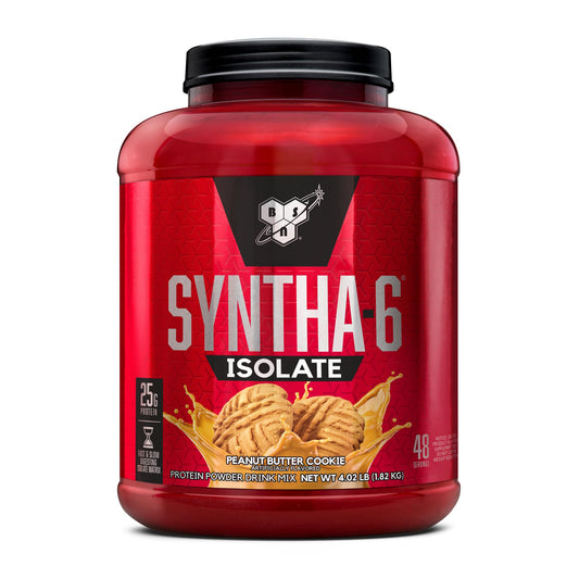 BSN SYNTHA-6 Isolate Protein Powder, Peanut Butter Protein Powder with Whey Protein 