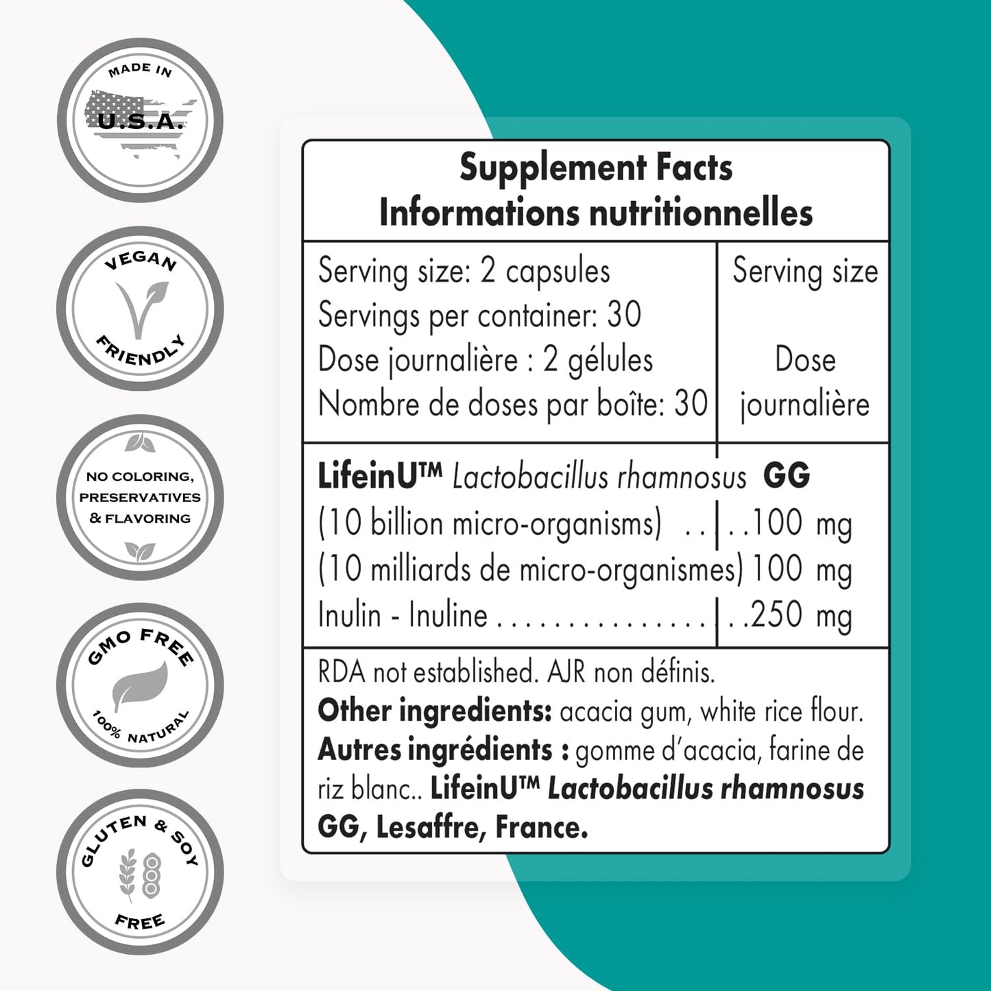 Supersmart - Lactobacillus Rhamnosus GG 10 Billion CFU per Day (LGG Probiotic