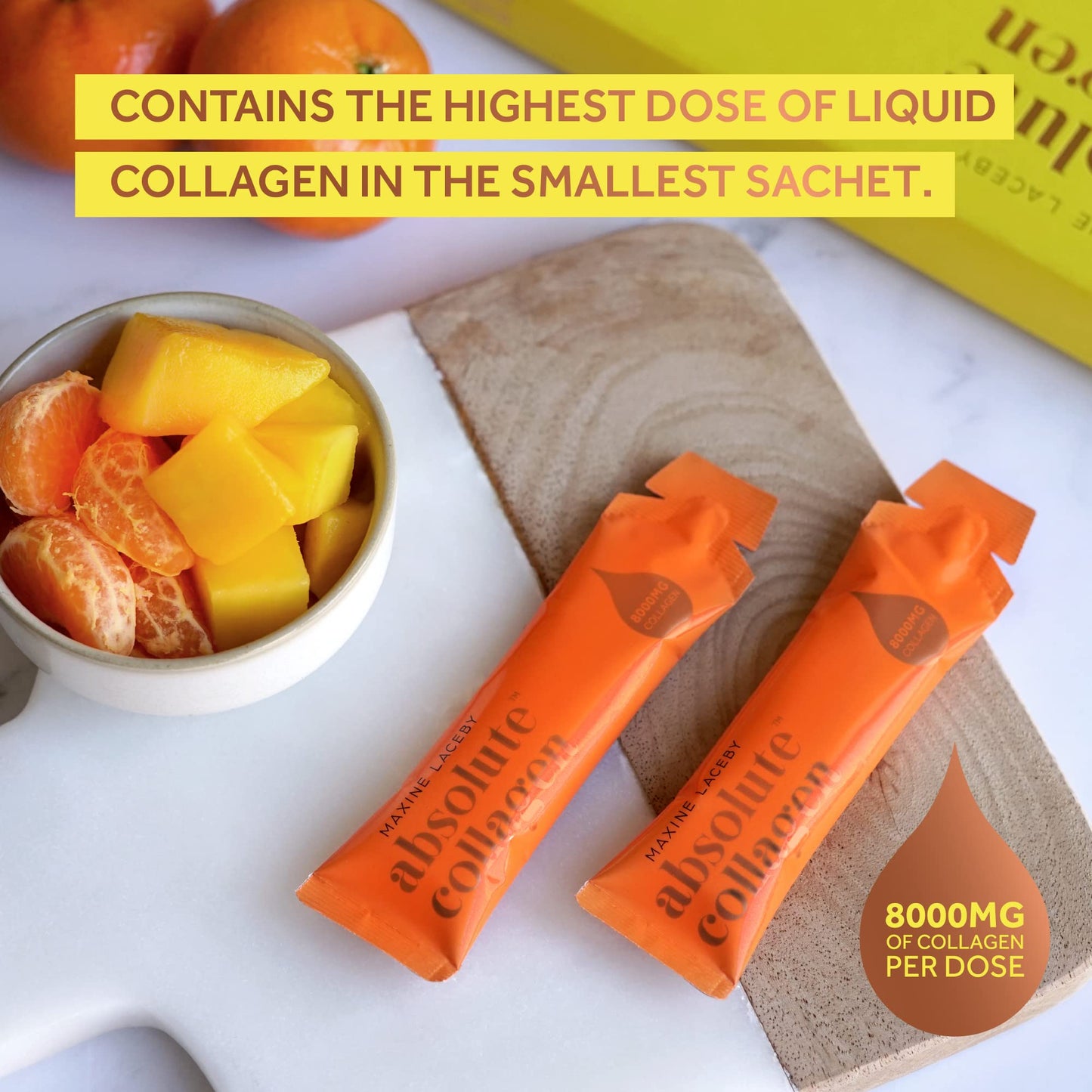 Absolute Collagen Marine Liquid Collagen Supplement for Women - 8000mg Collagen in Each Sachet