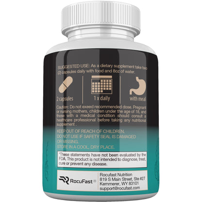 Rocufast 3000mg Sea Moss with Black Seed Oil, 2000mg Bladderwrack Burdock Root Ginger