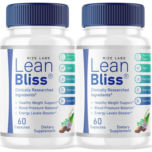 (2 Pack) Lean Bliss Weight Loss Pills, Lean Bliss Fat Burning Formula, LeanBliss Advanced