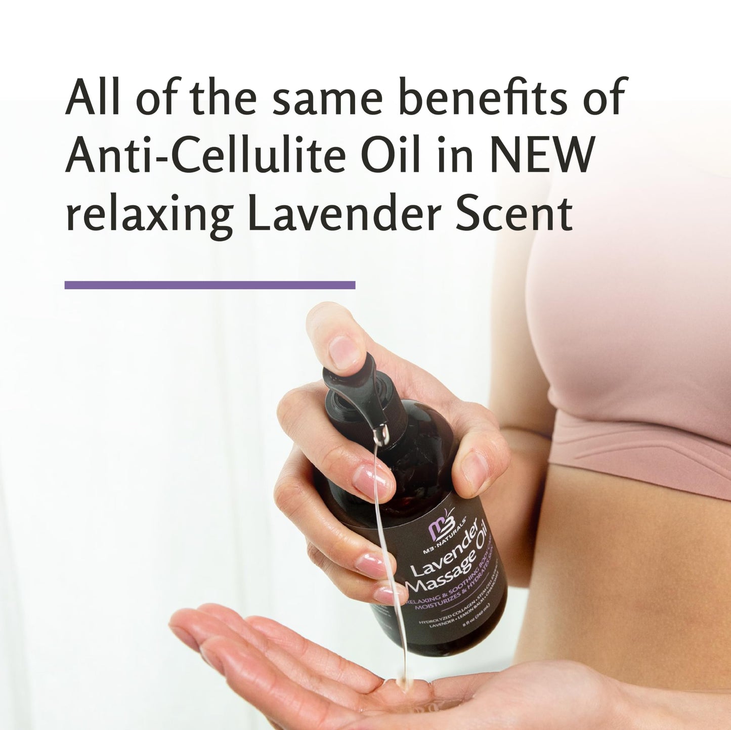 Lavender Massage Oil with Collagen and Stem Cells - Skin Tightening Massage